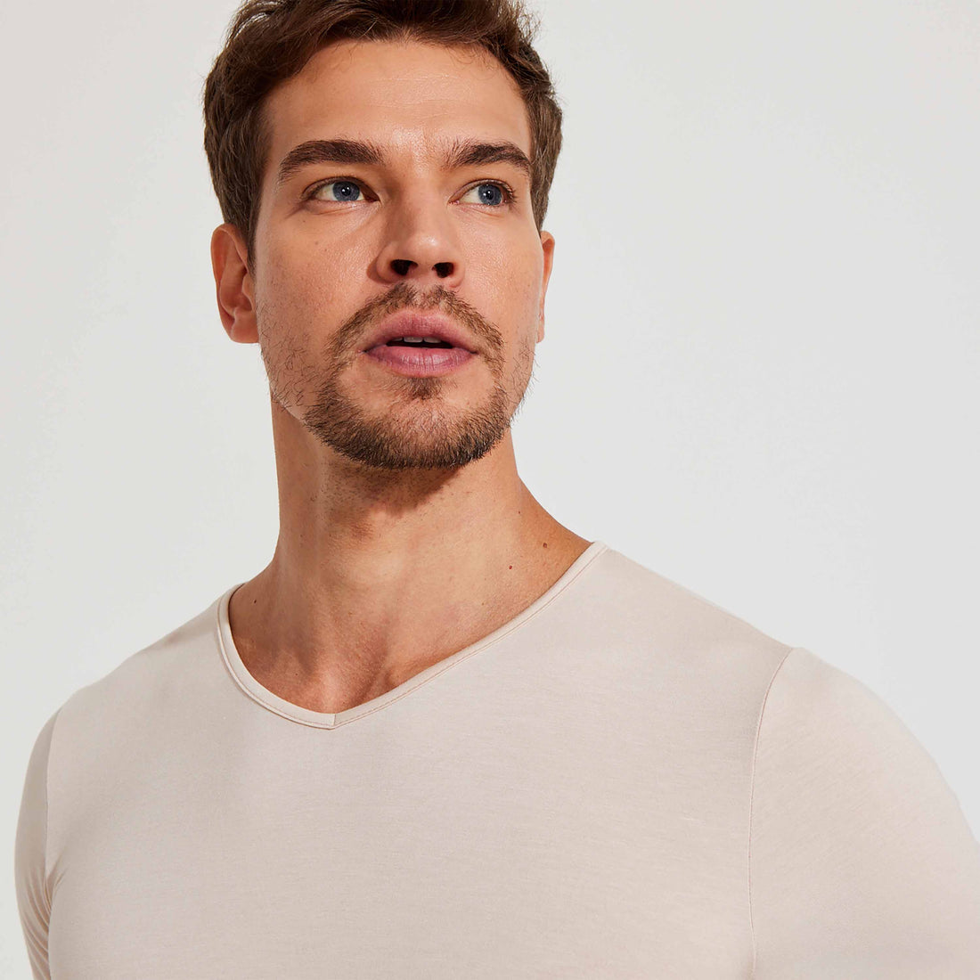 Undershirt Micromodal Masculina - Bege Latté