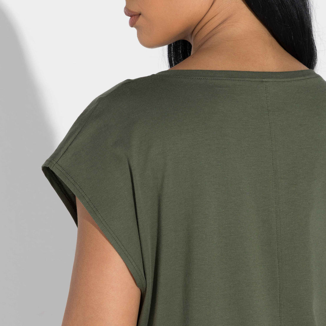 Blusa Algodão Pima Ampla Feminina | Life Collection - Verde Figo