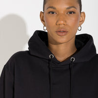 Blusão Moletom Flanelado Capuz - Preto