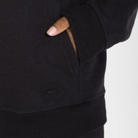 Blusão Moletom Flanelado Capuz - Preto