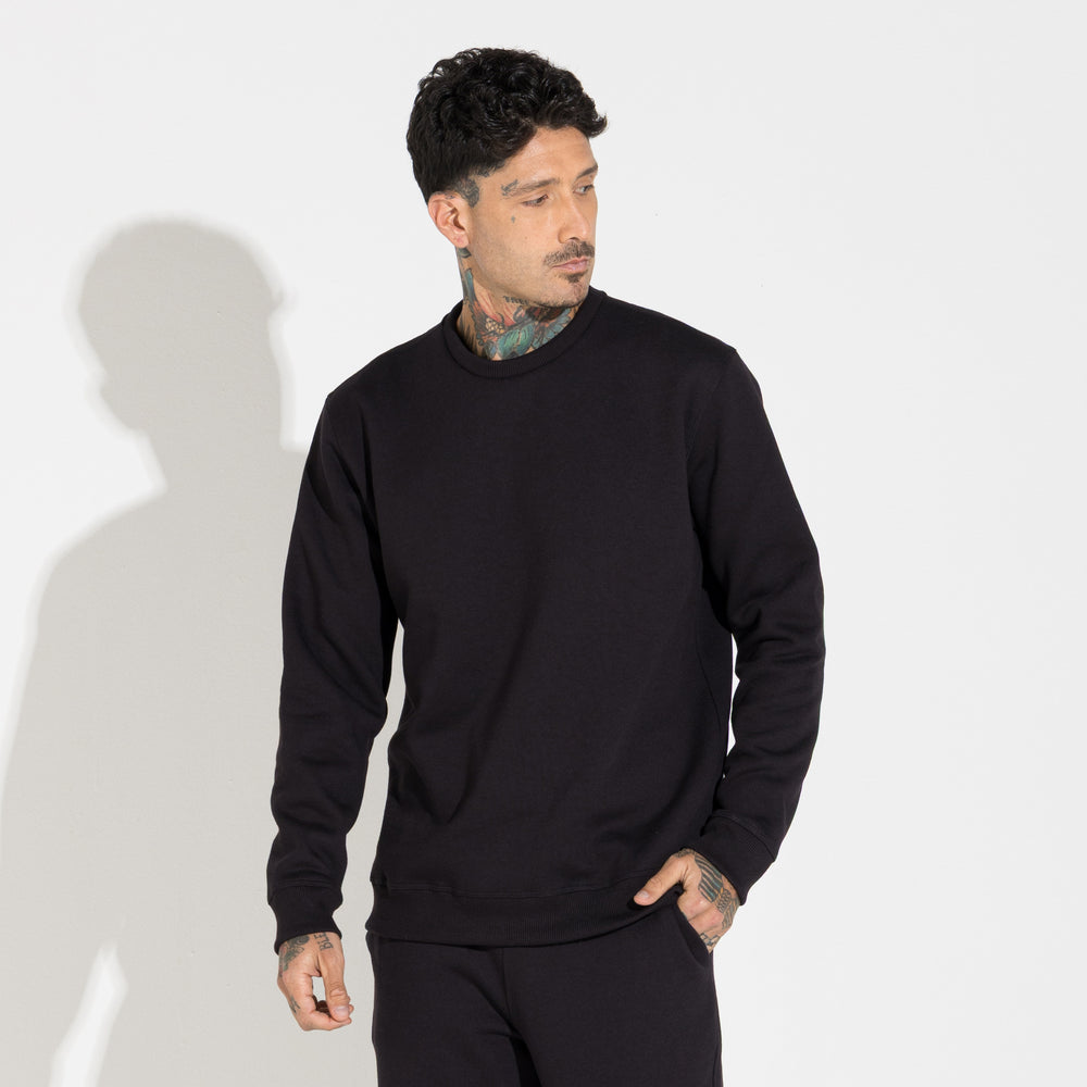 Blusão Moletom Flanelado - Preto