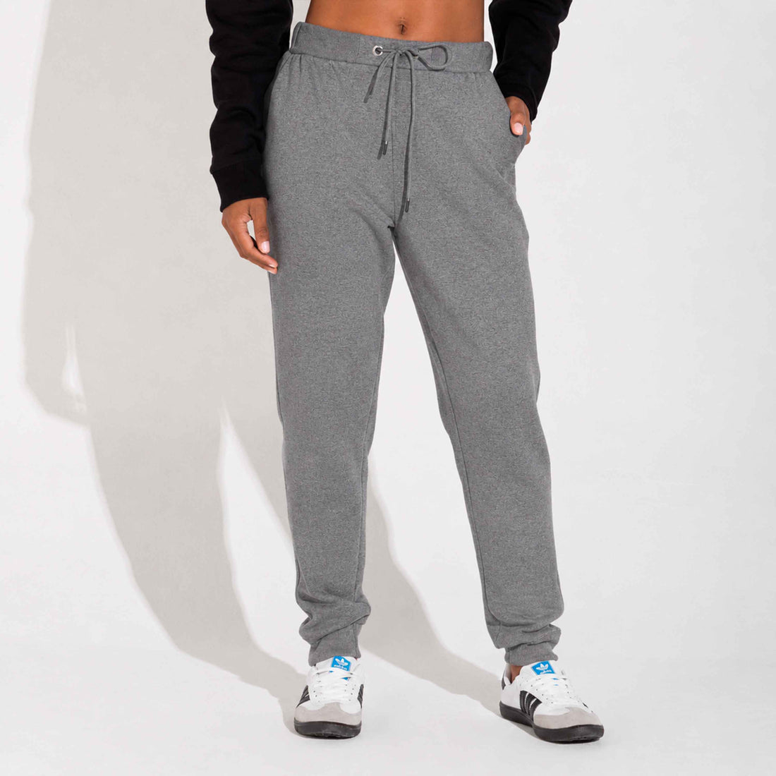 Calça Jogger Moletom Flanelado - Mescla Escuro