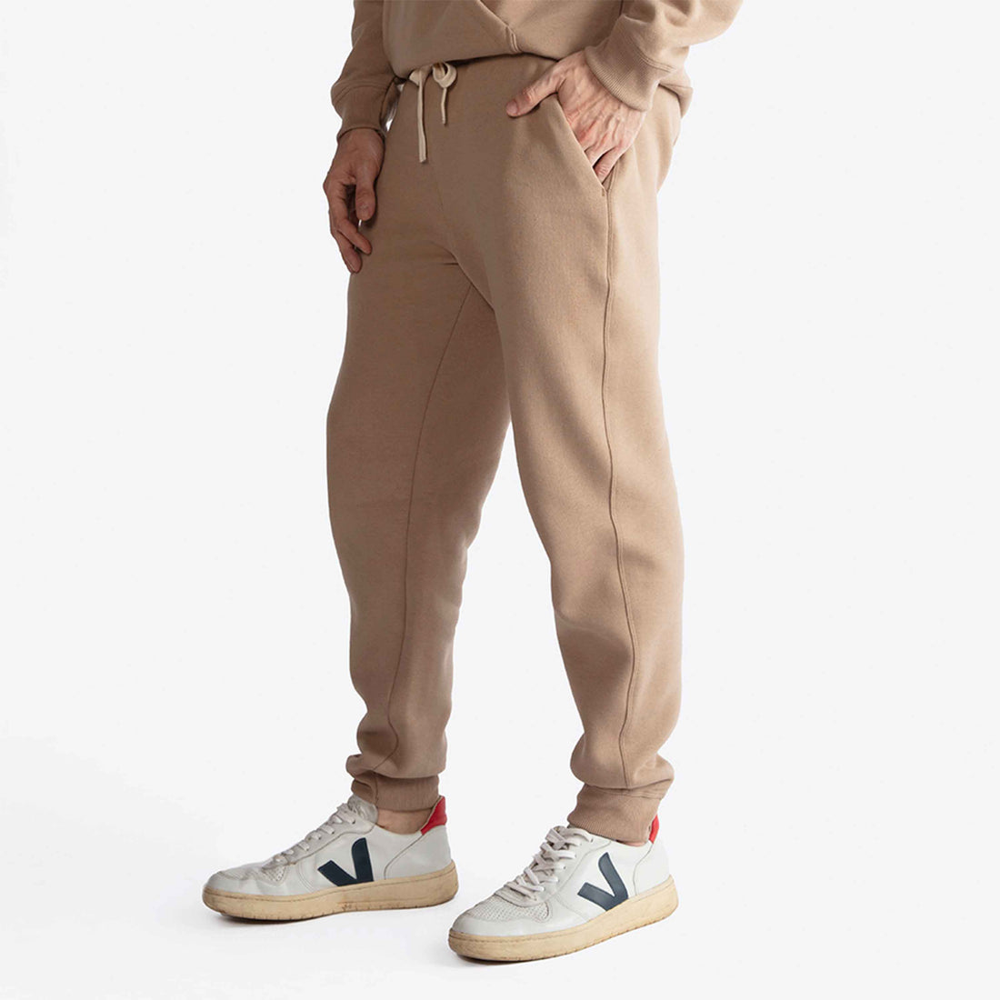 Calça Jogger Moletom Flanelado - Bege Camel