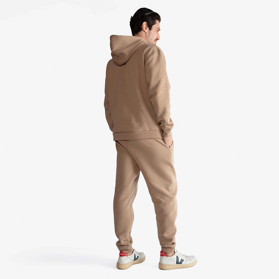 Calça Jogger Moletom Flanelado - Bege Camel