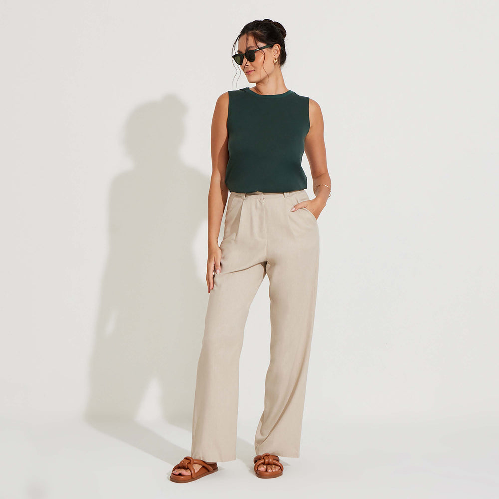 Regata Algodão Premium Feminina | Everyday Collection - Verde Cedro