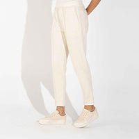 Calça Jogger Moletinho Strech Linho Unissex - Natural