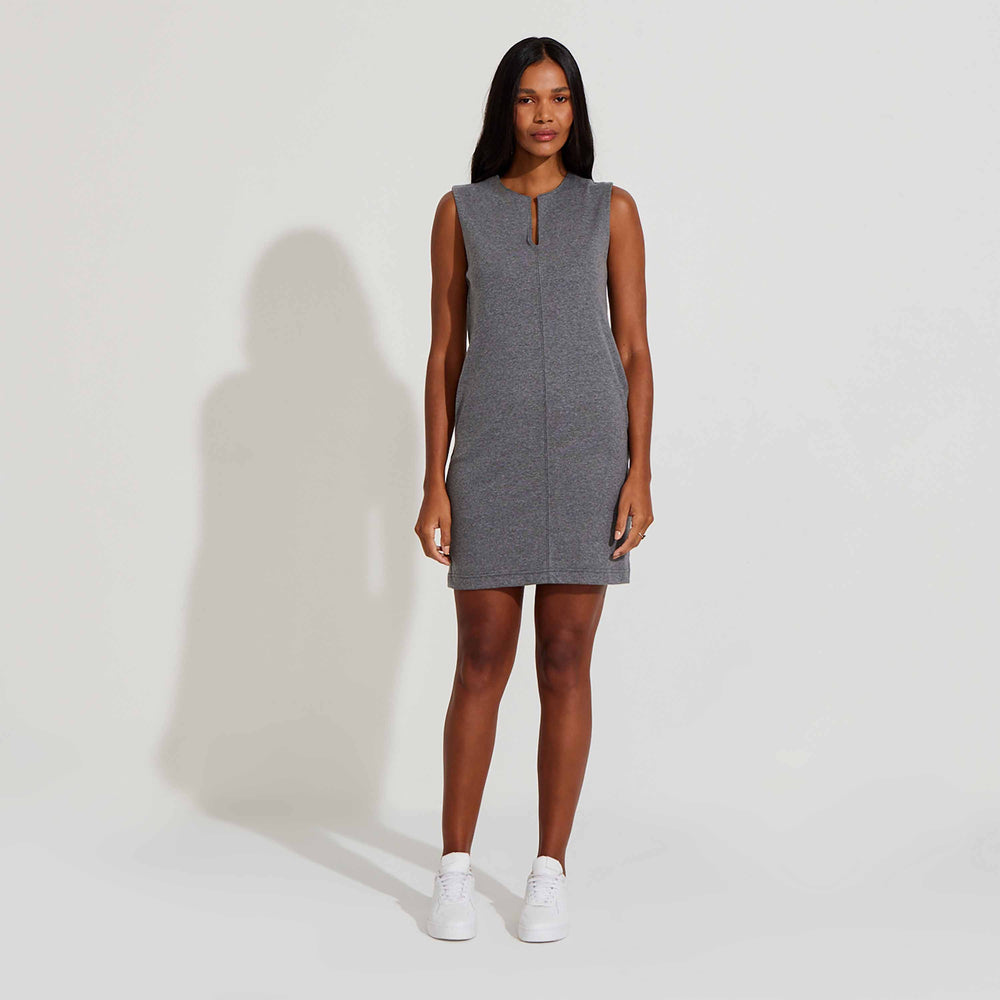 Vestido Curto Suedine - Mescla Escuro