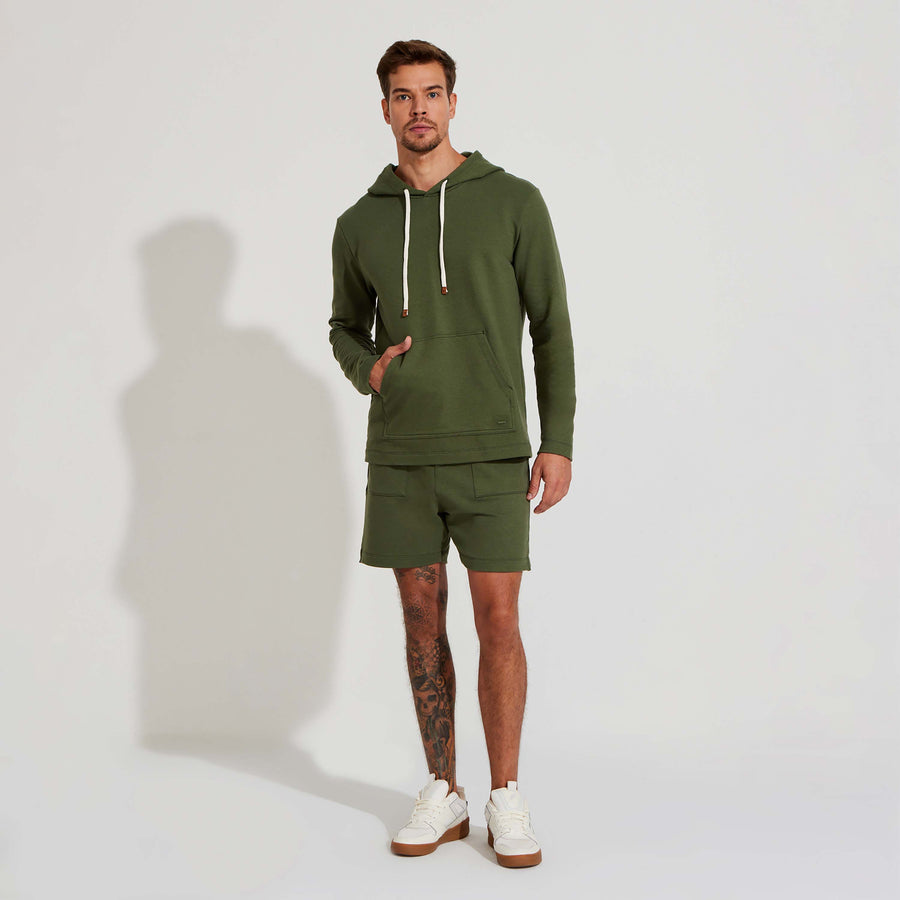 Blusão Moletinho Stretch Linho Masculino - Verde Figo