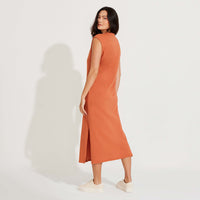 Vestido Midi Malha Tricot - Terracota