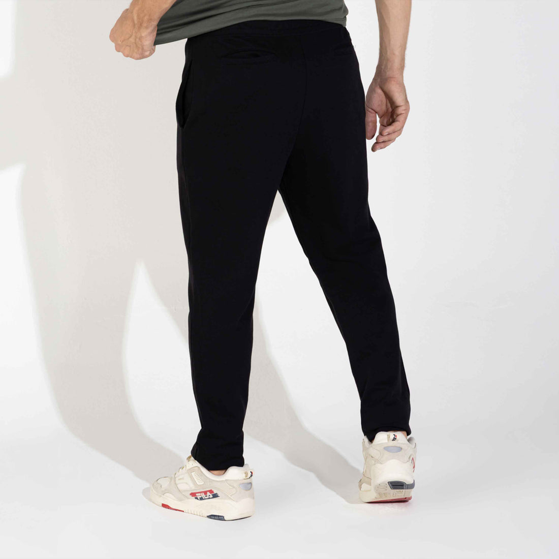 Calça Reta Amarração Masculina - Preto