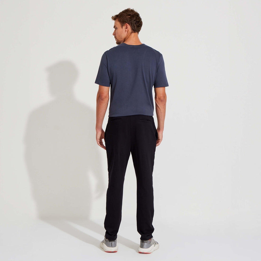 Calça Reta Amarração Masculina - Preto