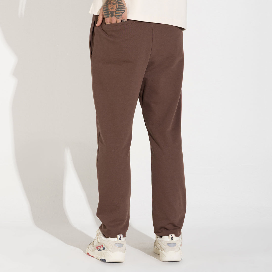 Calça Reta Amarração Masculina - Marrom Macchiato