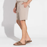 Bermuda Moletom Leve Masculina - Bege Taupe