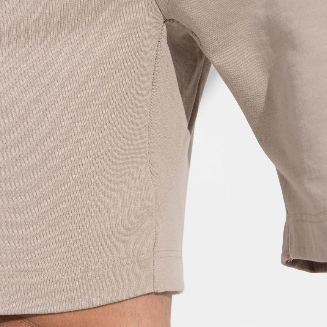 Bermuda Moletom Leve Masculina - Bege Taupe