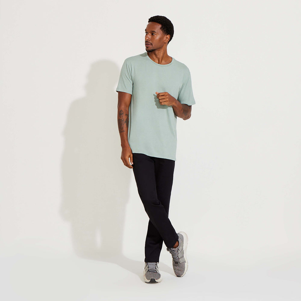 Camiseta Blend Linho Masculina - Verde Chá
