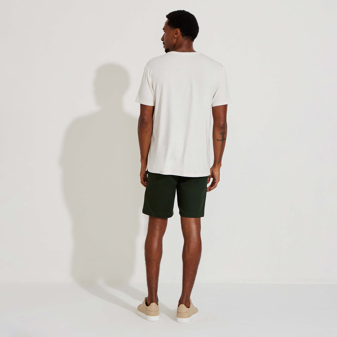 Camiseta Blend Linho Masculina - Natural
