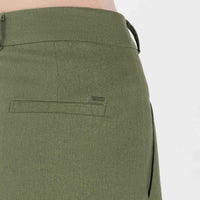 Calça Wide Linho Feminina - Verde Militar