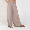 Calça Pantalona Viscose Feminina - Light Taupe