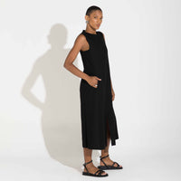 Vestido Midi Linho - Preto