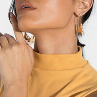 Regata Canelado Algodão Gola Alta Feminina - Amarelo Dijon