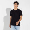 Camiseta Algodão Pima Gola Dupla Masculina | Life Collection - Preto