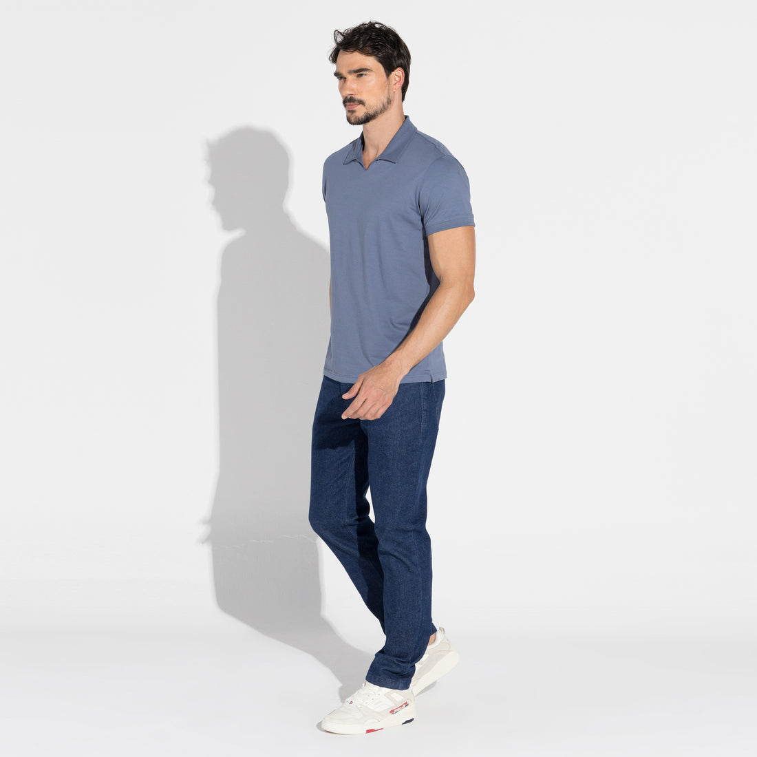 Polo Cotton Pima Masculina | Life Collection - Azul Cobalto