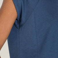 Camiseta Pima Raglan Feminina | Life Collection - Azul Carbono