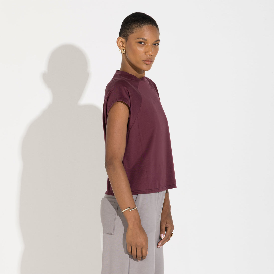 Camiseta Pima Raglan Feminina | Life Collection - Roxo Amoreira