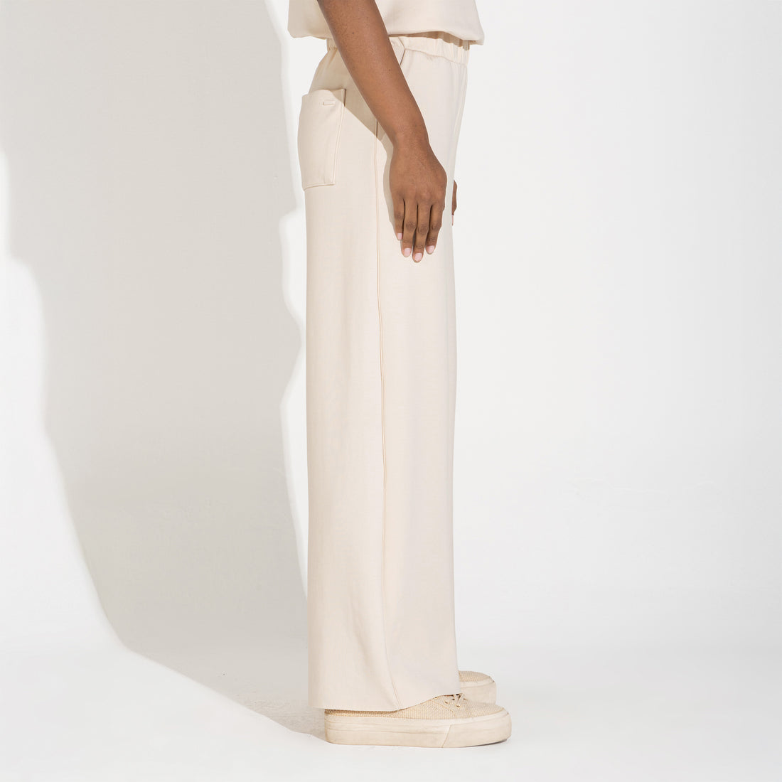 Calça Dense Viscose Feminina - Off Vanilla