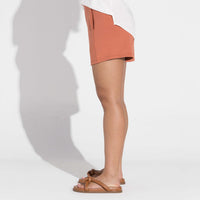 Shorts Dense Viscose Feminino - Ferrugem