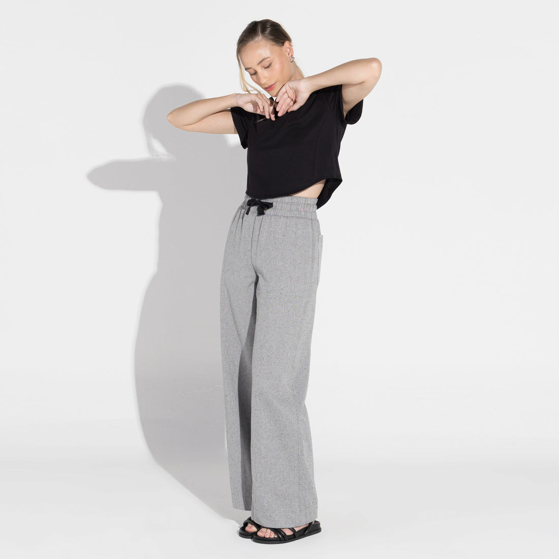 Camiseta Cropped Algodão Pima Feminina | Life Collection - Preto