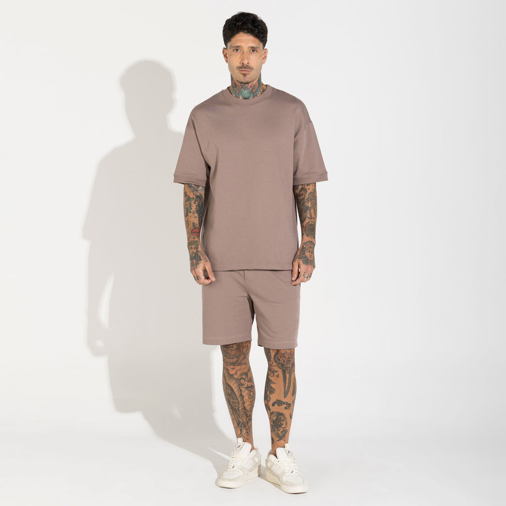 Camiseta Moletom Premium Masculina - Bege Mascavo