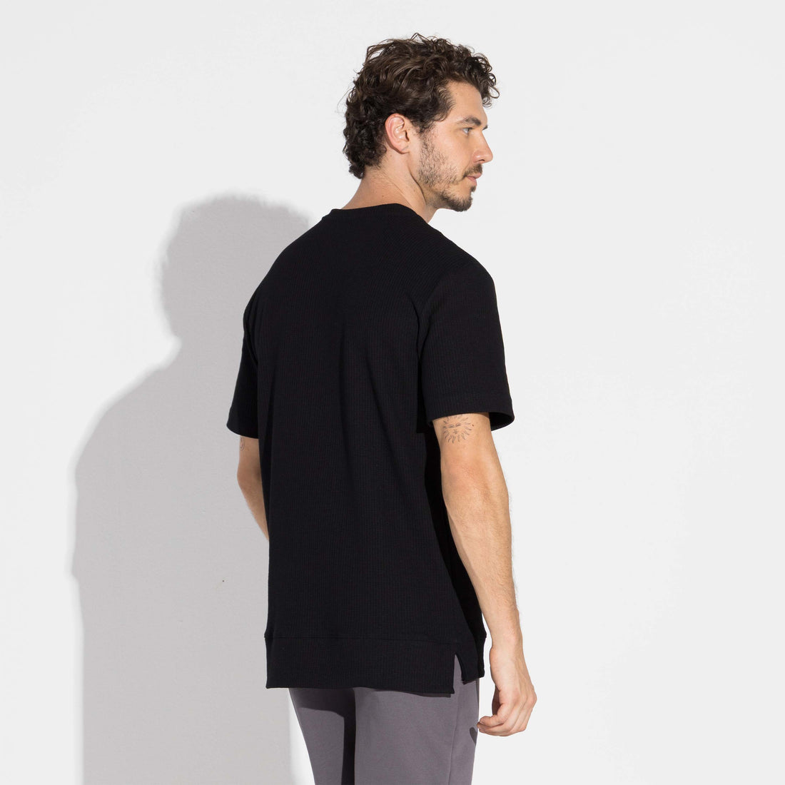 Camiseta Eco Waffle Masculina - Preto