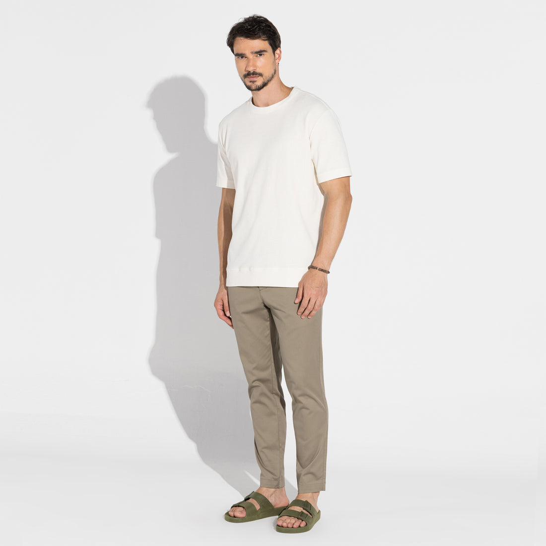 Camiseta Eco Waffle Masculina - Natural