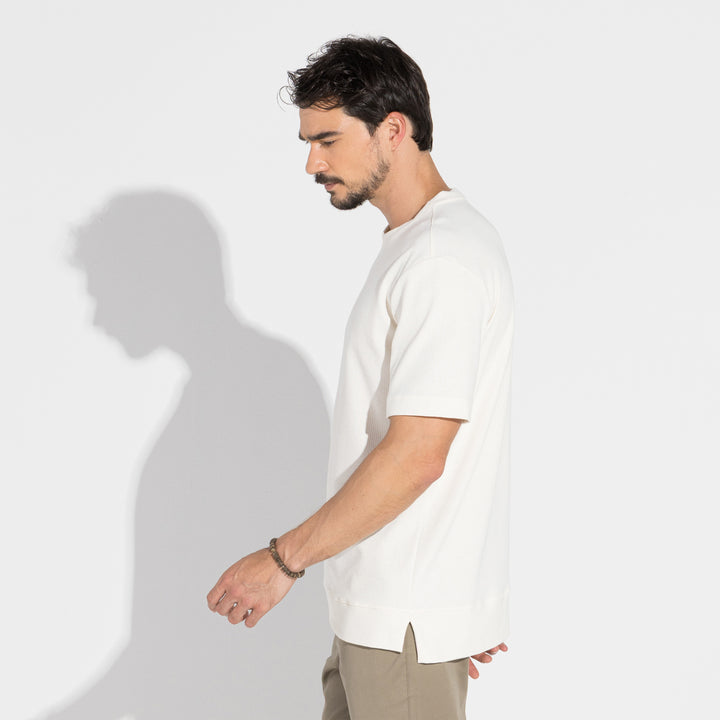 Camiseta Eco Waffle Masculina - Natural