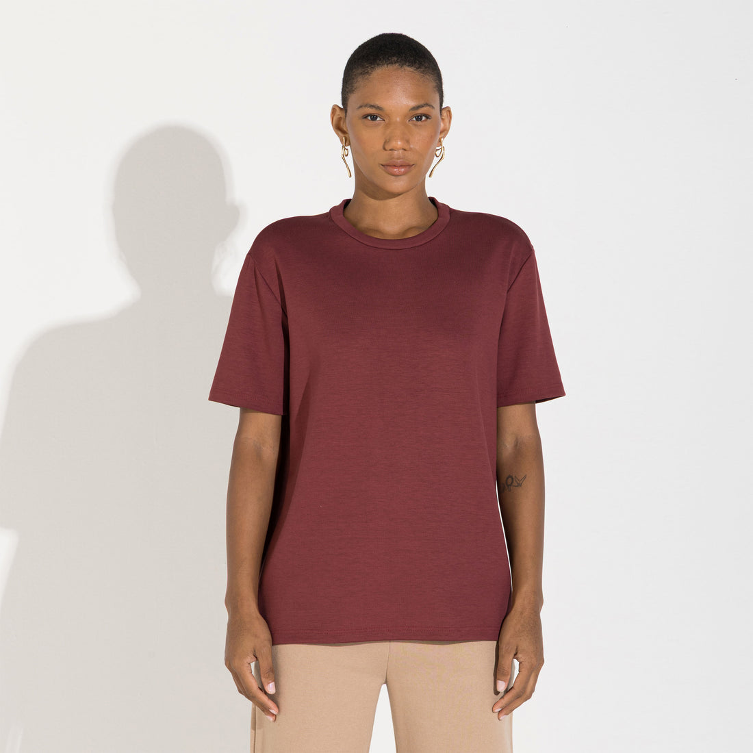 Camiseta Dense Viscose - Bordô