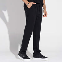 Calça Cós Elástico Dense Viscose Masculina - Preto