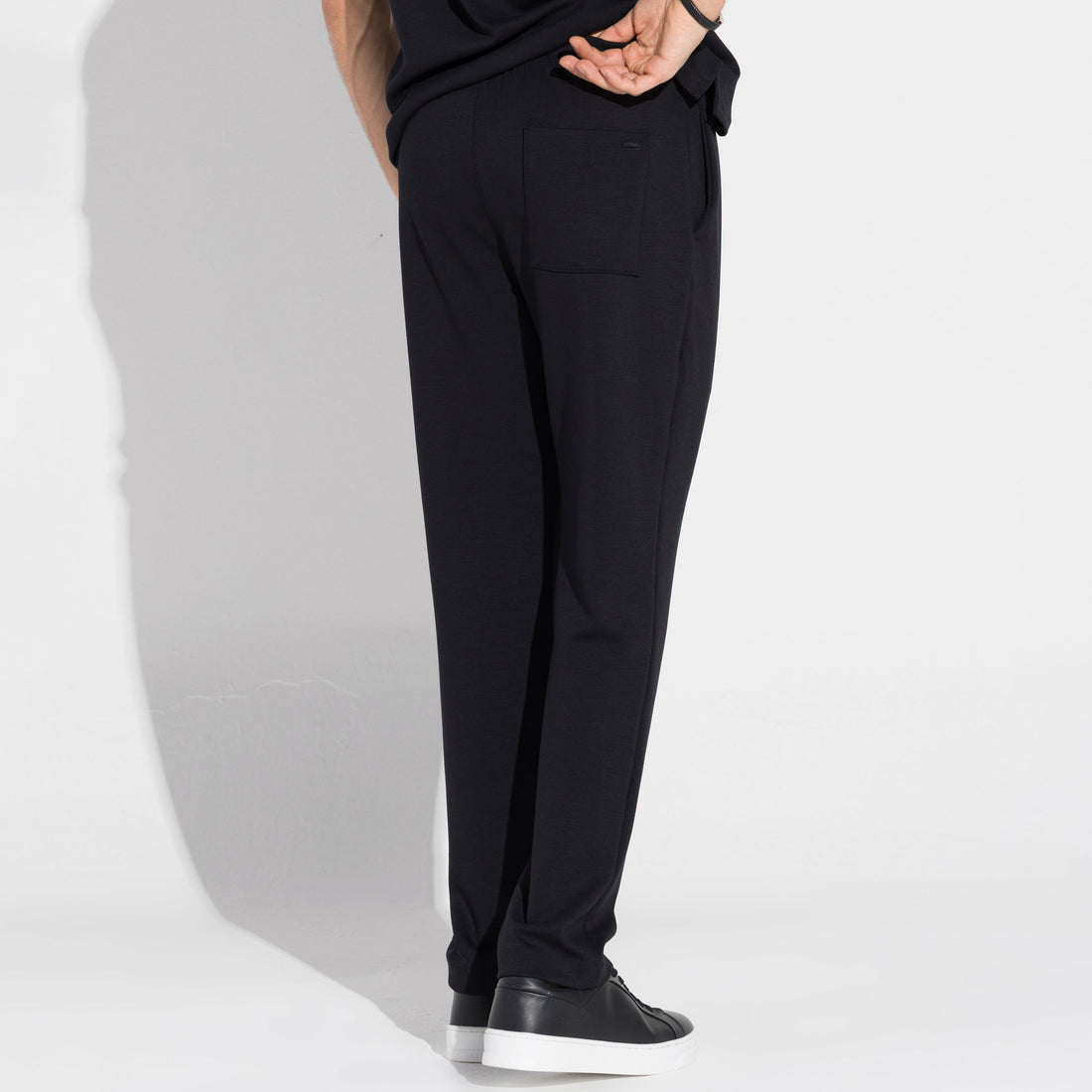 Calça Cós Elástico Dense Viscose Masculina - Preto