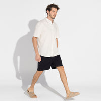 Bermuda Cós Elástico Dense Viscose Masculina - Preto