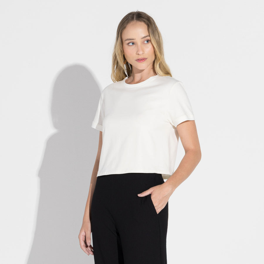 Camiseta Cotton Pima Feminina | Life Collection - Off White