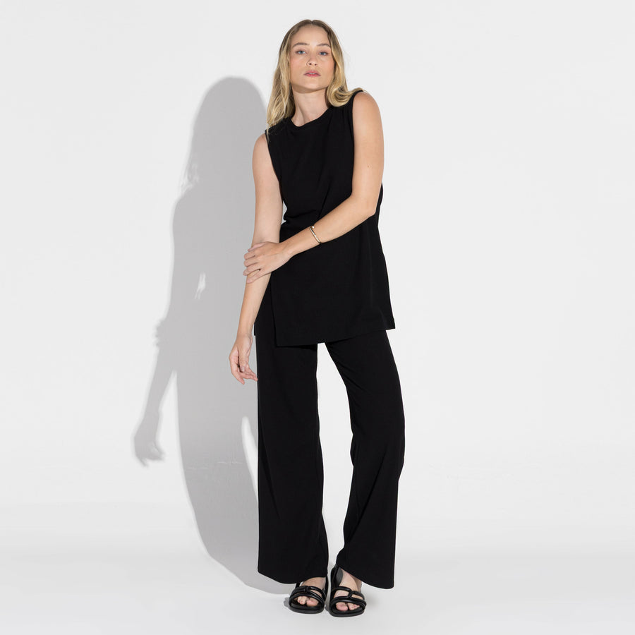 Regata Eco Waffle Feminina - Preto