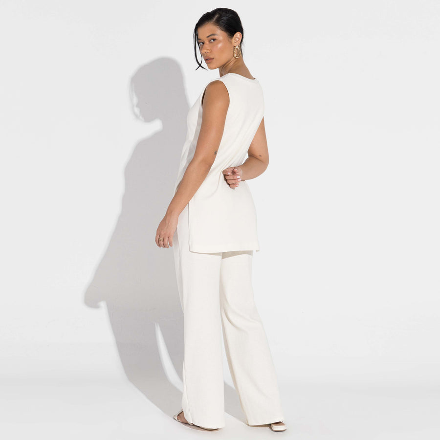 Regata Eco Waffle Feminina - Natural