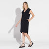 Vestido Dense Viscose Decote V - Preto