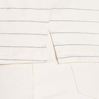 Camiseta Viscose Listras Feminina - Listras Off Vanilla E Azul Marinho