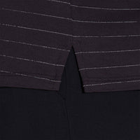 Camiseta Viscose Listras Feminina - Listras Preto E Off Vanilla