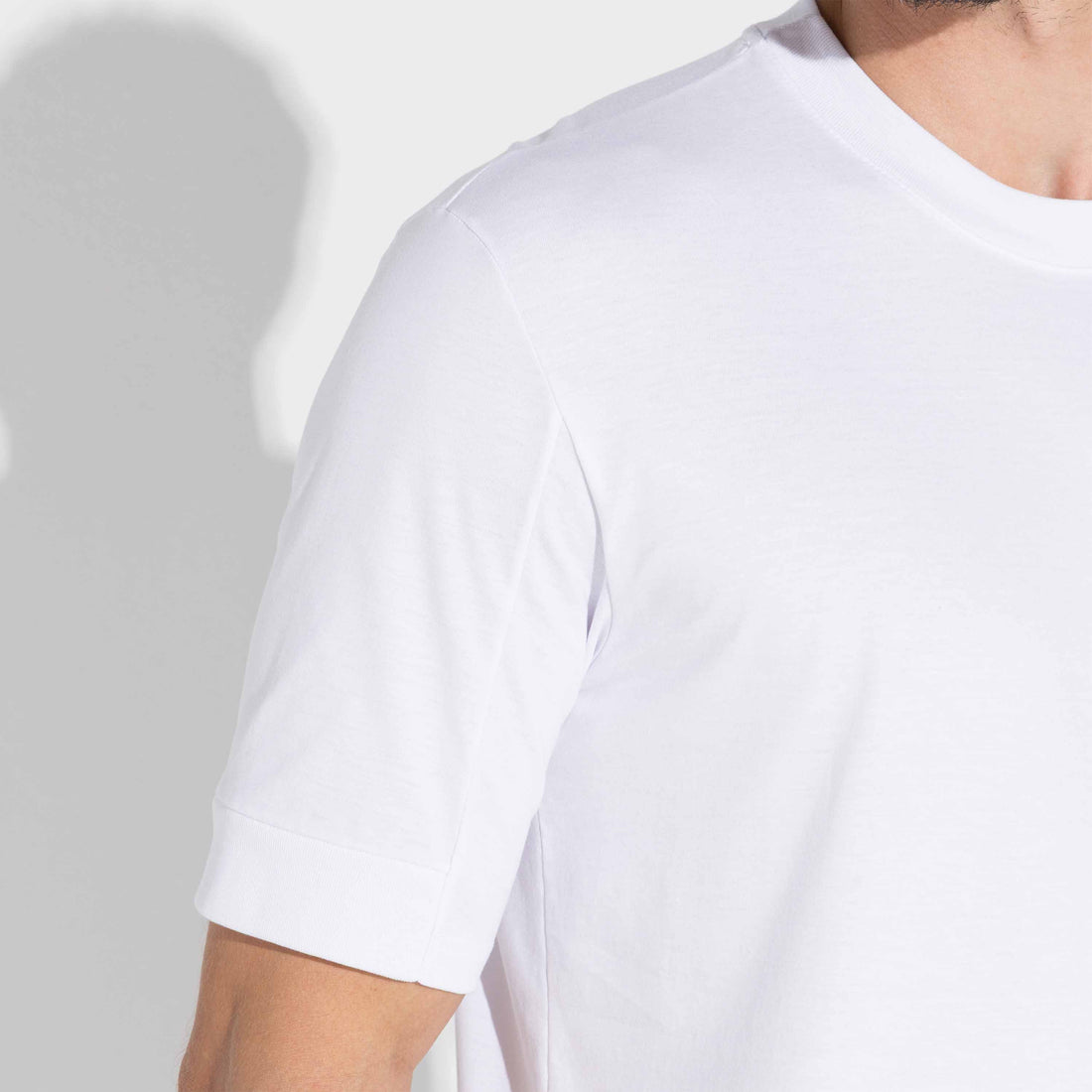 Camiseta Pima Detalhe Punho Masculina | Life Collection - Branco