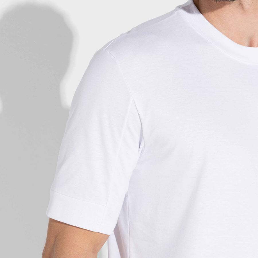 Camiseta Pima Detalhe Punho Masculina | Life Collection - Branco