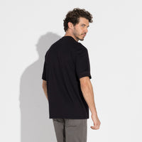 Camiseta Pima Detalhe Punho Masculina | Life Collection - Preto