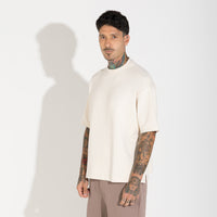 Camiseta Oversized Dense Viscose Masculina - Off Vanilla