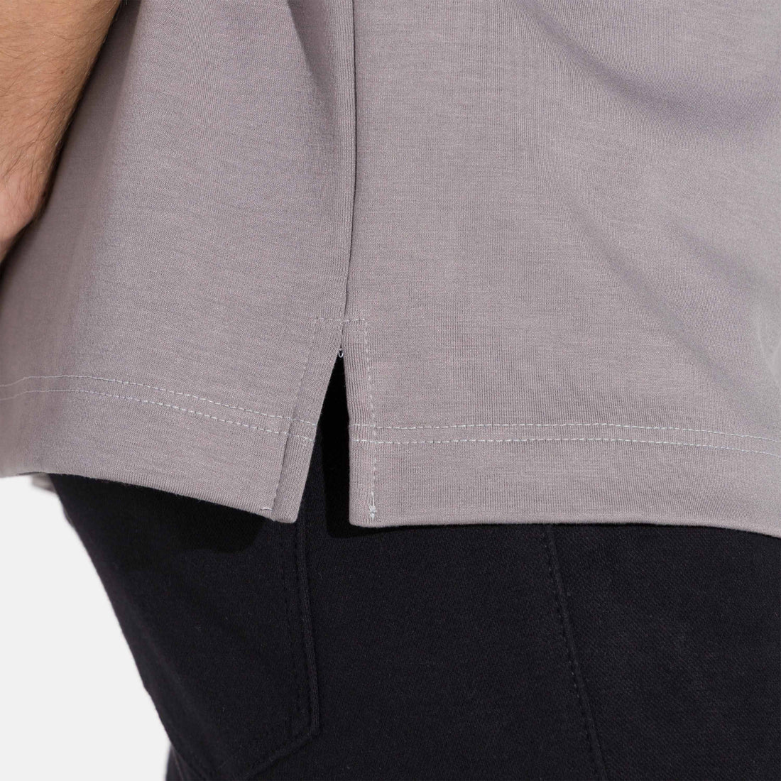 Camiseta Oversized Dense Viscose Masculina - Cinza Steel